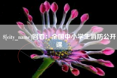 长葛回看：全国中小学生消防公开课