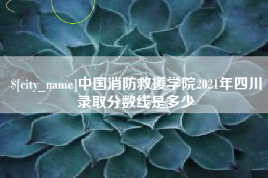 长葛中国消防救援学院2021年四川录取分数线是多少