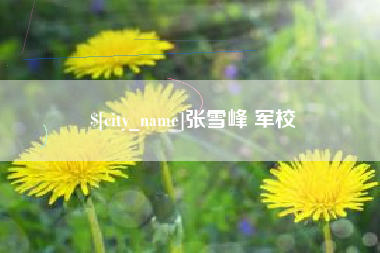 长葛张雪峰 军校
