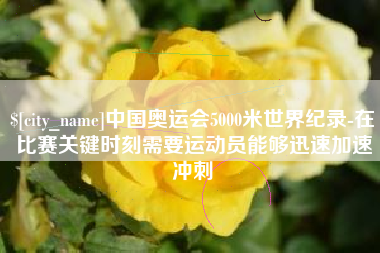 长葛中国奥运会5000米世界纪录-在比赛关键时刻需要运动员能够迅速加速冲刺