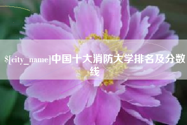 长葛中国十大消防大学排名及分数线