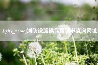 长葛消防设施操作员证书查询网址