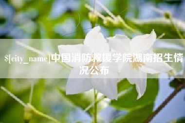 长葛中国消防救援学院湖南招生情况公布