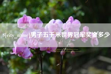 长葛男子五千米世界冠军奖金多少