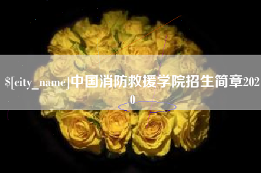 长葛中国消防救援学院招生简章2020