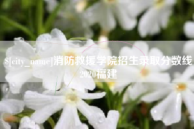 长葛消防救援学院招生录取分数线2020福建